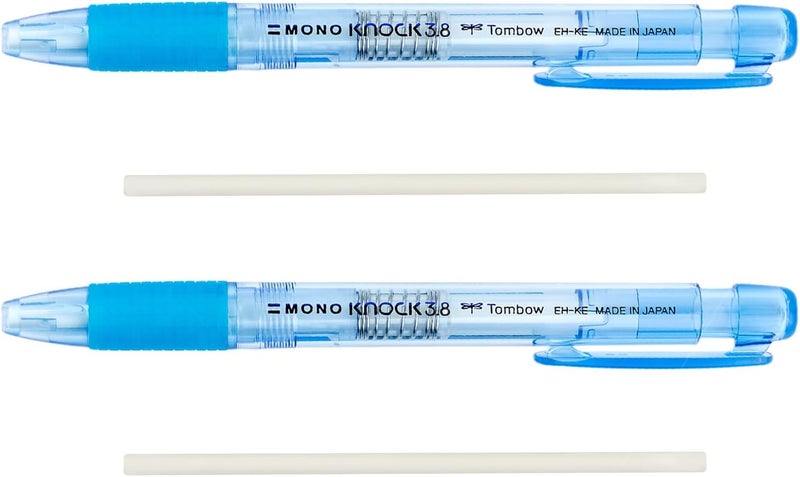 Tombow Mono Knock Erasers Tombow Mono Knock Eraser Blue 2Pack - Image 2