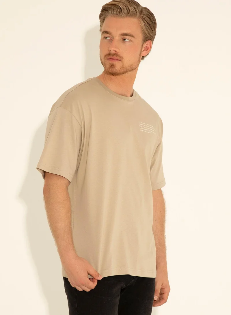 U.S. Polo Assn. Men's Text Print Relaxed Fit Crew Neck T-Shirt