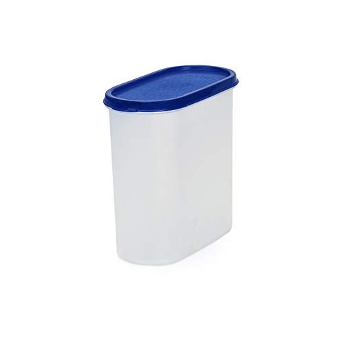 Mahaware Modular Oval Plastic Kitchen Container Set1800 ml Set of 3 Blue - Image 3