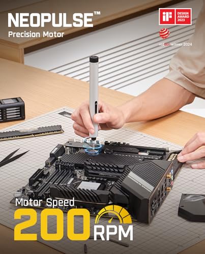 Fanttik E1 Max Electric Screwdriver, Mini Precision Screwdriver Set, 50 Magnetic Bits, Magnetic Storage, 5/32‘’Hex, Repair Tool Kit for Electronics Phone Camera Laptop Watch (Silver) - Image 4