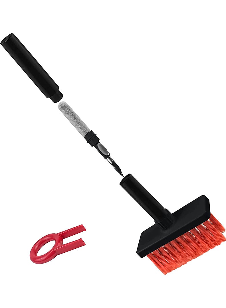 Theodor Cleaning Soft Brush Keyboard Cleaner 5-in-1 Multi-Function Computer Cleaning Tools Kit Keycap Puller Remover Multi Brush for PC Laptop Camera Lens Black  - Image 1