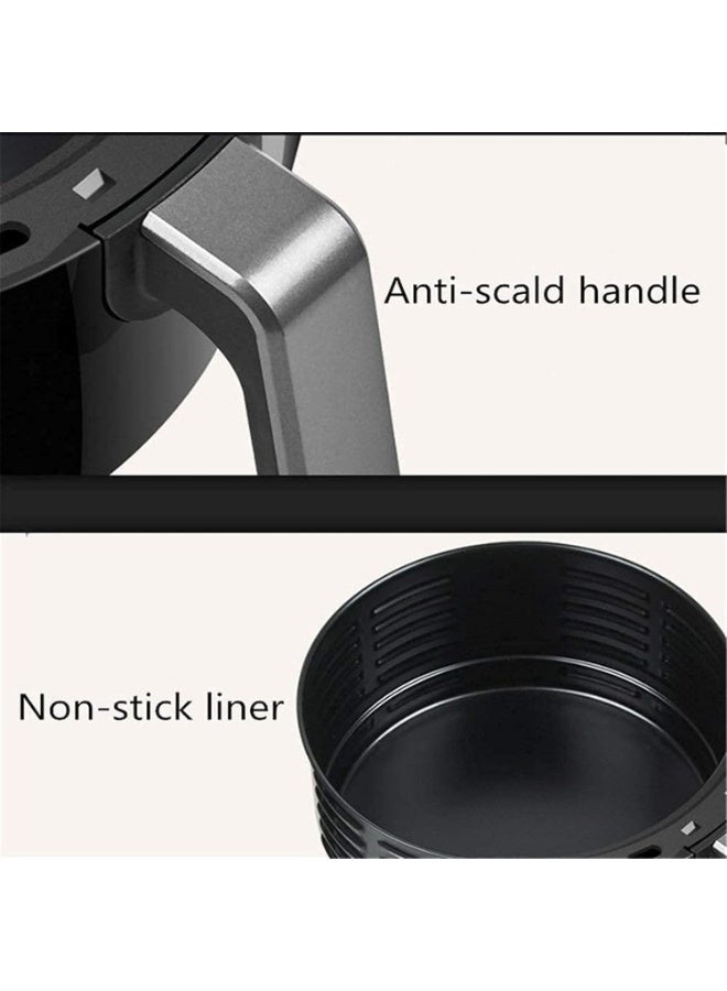 سوكاني مقلاة هوائية رقمية سوكاني SK-8014 بسعة 8 لترات وقوة 1800 واط مع شاشة LCD تعمل باللمس ونظام حماية من الحرارة الزائدة - أسود - Image 3