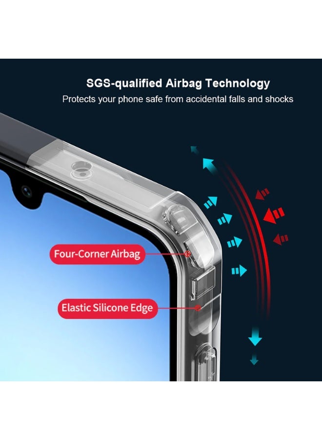 XUNDD for Samsung Galaxy A17 4G / 5G Case, Camera Lens Protection Back Cover, TPU+PC Shockproof Bumper Mobile Phone Case, Anti-Yellowing Slim Fit Protective Casing - Image 4
