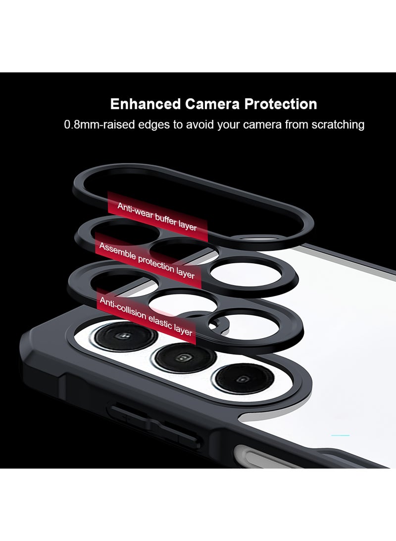 XUNDD for Samsung Galaxy A17 4G / 5G Case, Camera Lens Protection Back Cover, TPU+PC Shockproof Bumper Mobile Phone Case, Anti-Yellowing Slim Fit Protective Casing - Image 3