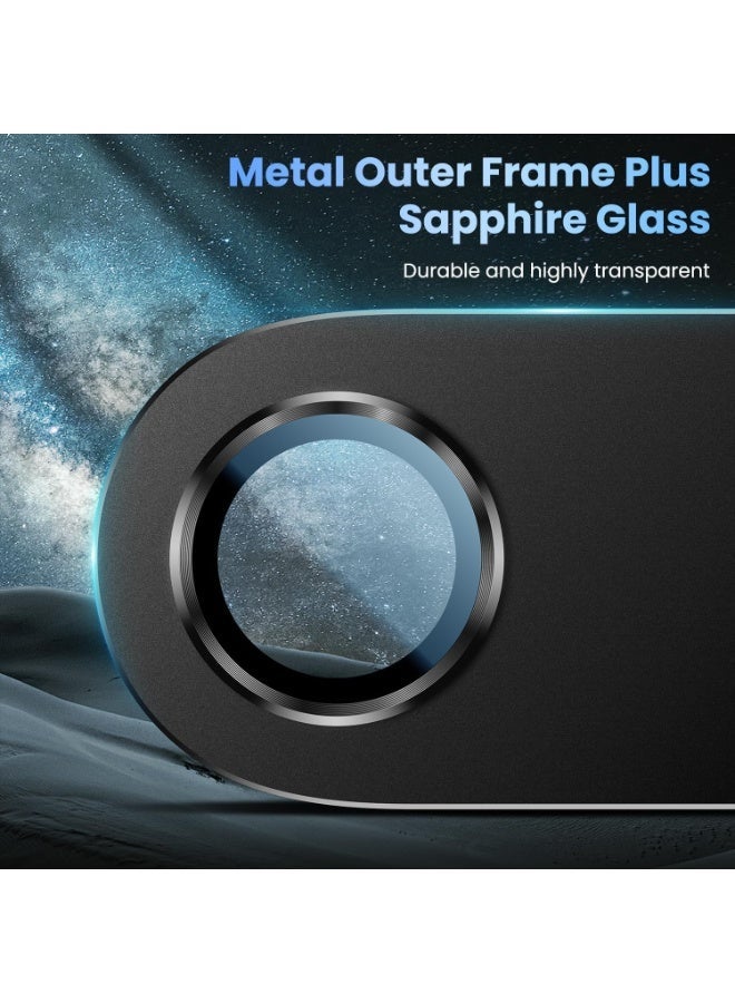 ACLIX Camera Lens Protector for iPhone 17 Air, Full Coverage 9H Tempered Glass Ring Cover, Matte Metal Plate, Case Friendly, 6.5-Inch Display, 1-Pack (Black) - Image 4