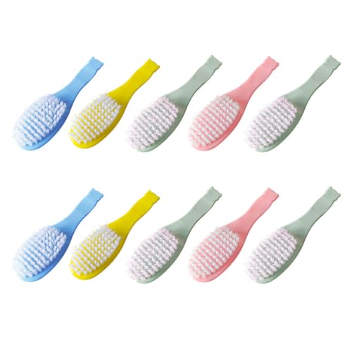ERINGOGO 10pcs Baby Hair Brushes Set Baby Soft Bristles Massage Brush Cradle Cap Hair Scalp Grooming Small Comb for Newborns Toddlers Boys Girls - Image 1