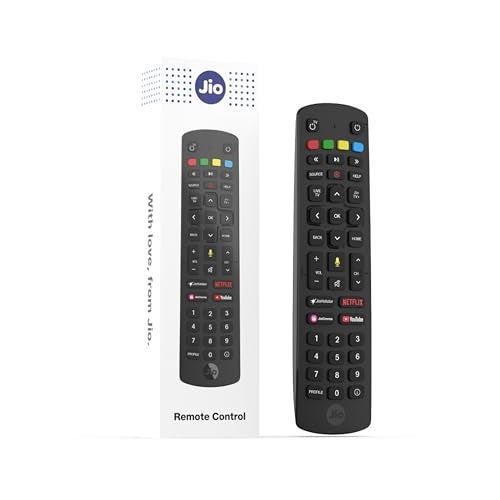Jio Original & Genuine Bluetooth Voice Remote for JioFiber Set-Top Box | 43-Key Universal Replacement | Easy Pairing | 6-Month Warranty - Image 1