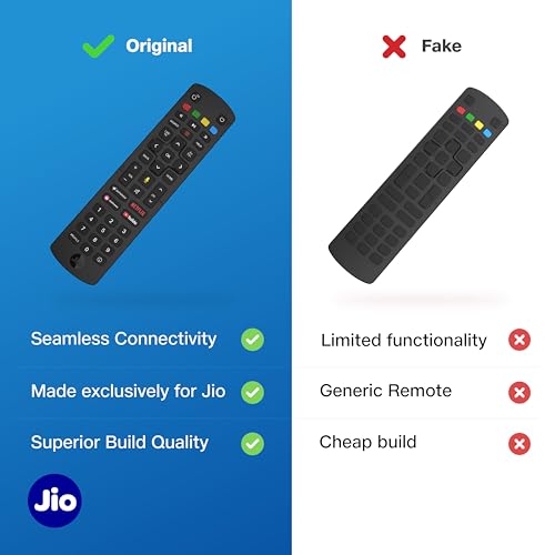 Jio Original & Genuine Bluetooth Voice Remote for JioFiber Set-Top Box | 43-Key Universal Replacement | Easy Pairing | 6-Month Warranty - Image 2