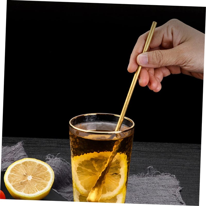 6Pcs Long Handle Stainless Steel Cocktail Mixing Spoons Stirrers For Parties Home Bar - Image 3