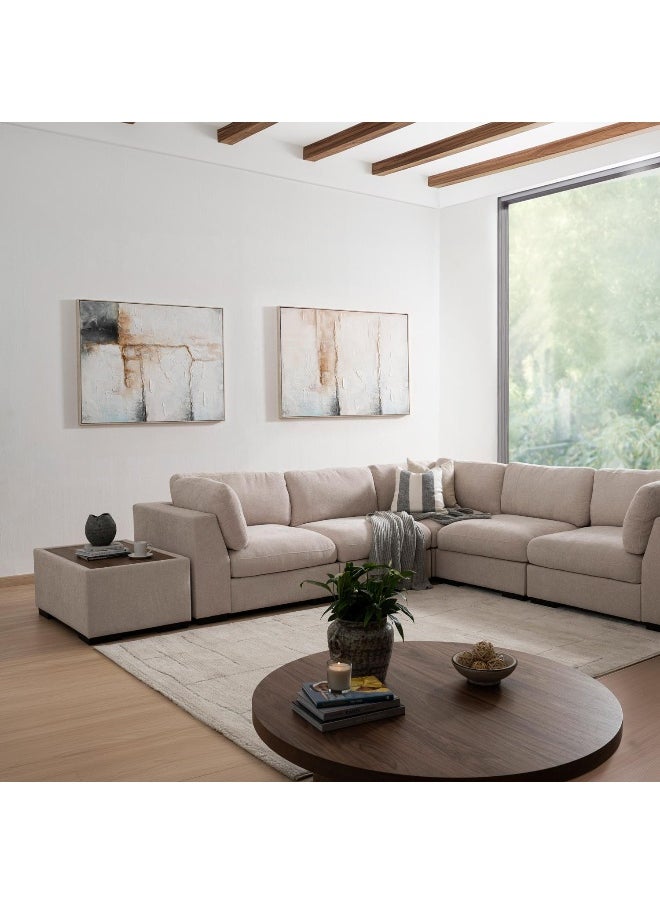 Pan Home Beact Corner Sofa - Beige  - Image 1