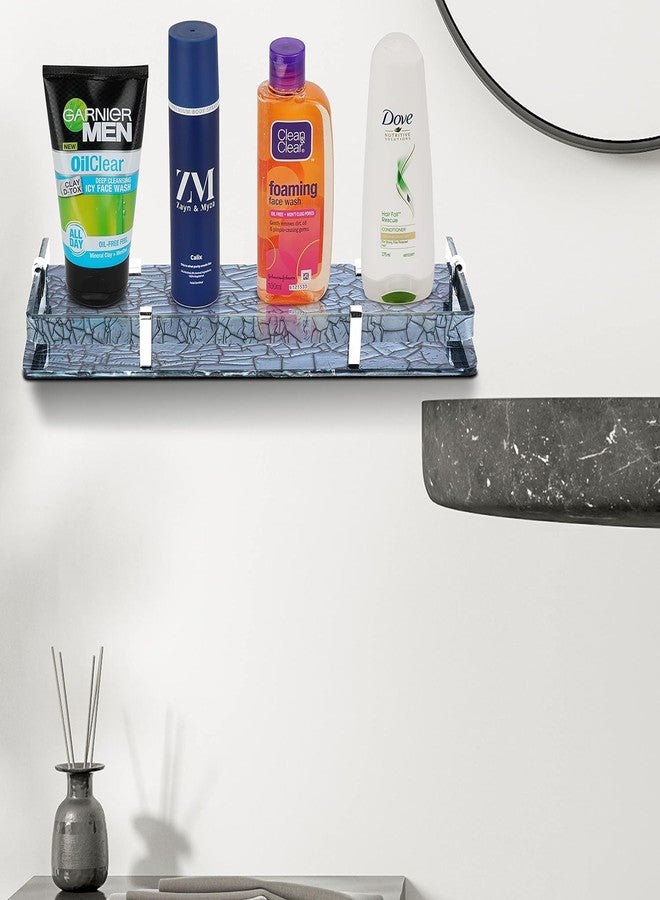 BARCROCK Premium Acrylic Marble Shelf Multipurpose Use for Bathroom Kitchen Bedroom and Office Shelves, Size 12 X 6 Inch Small (Marble Grey) - Image 2