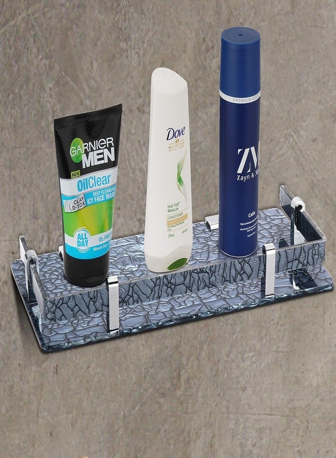 BARCROCK Premium Acrylic Marble Shelf Multipurpose Use for Bathroom Kitchen Bedroom and Office Shelves, Size 12 X 6 Inch Small (Marble Grey) - Image 1