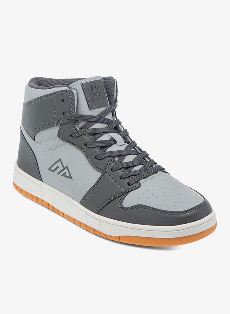 Oaklan by Shoexpress Mens Colourblock High Top Sneakers With Lace-Up Closure - Image 1
