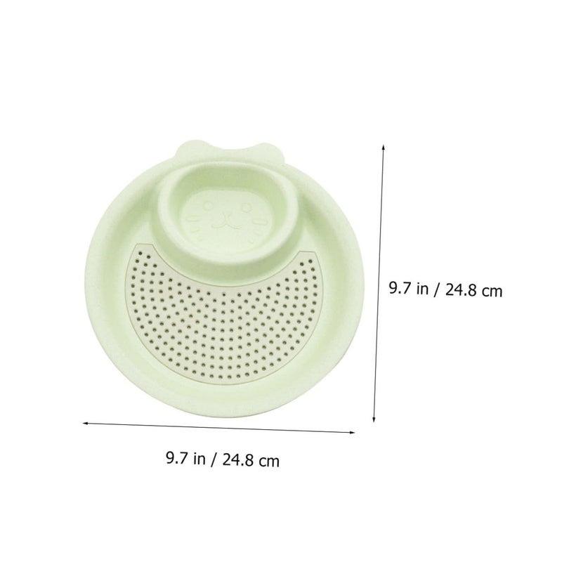 3pcs Multi Grid Dumpling Sauce Dishes Double Layer Drainage Plates Wheat Straw Material For Appetizers Seasoning Nord Green Pink Beige Kitchen Tableware - Image 3