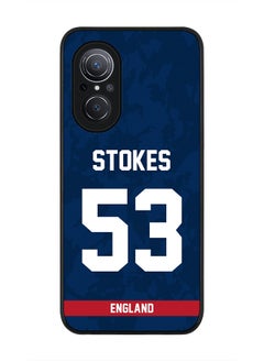 Rugged Black Edge Case for Huawei Nova 9 SE , Slim fit Soft Case Flexible Rubber Edges Thin Cover - Player Name - Ben Stokes, Jersey Number- 55