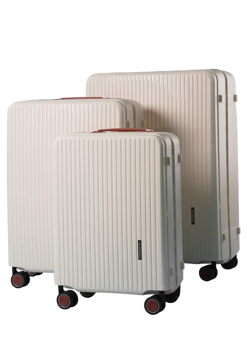 SONADA SONADA Unbreakable Luggage Unisex  ,Expandable ,International Lock With 4 Double Silent Wheels Set of 3 - Image 1