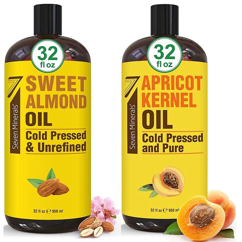 Seven Minerals Pure Sweet Almond Oil  Pure Apricot Kernel Oil