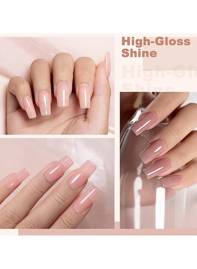 Nee Jolie 7 Color Poly Gel Nail Kit with UV Light Nails Extension Gel Set for DIY at Home Women Gift - Image 5