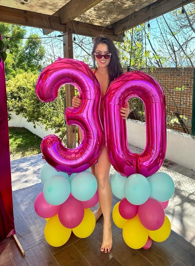 IWERP Hot Pink 3 Balloon, Number Balloons 40 Inch, 3rd Birthday Decorations for Kids Girls Women Party Supplies for Party Decorations, Number 3 Balloon - Image 2