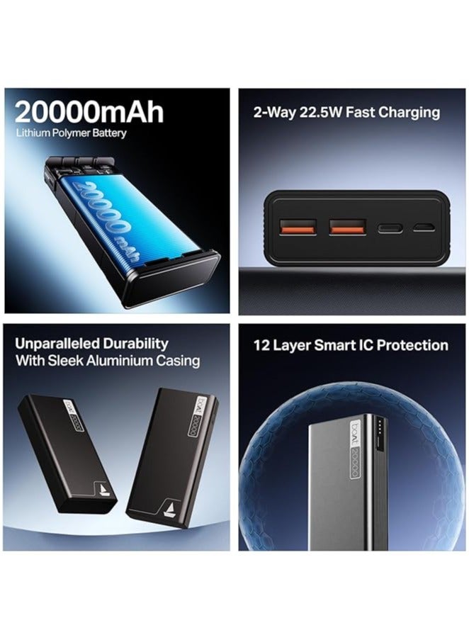 بوات EnergyShroom PB400 مع بطارية 20000mAh، شحن سريع ثنائي الاتجاه 22.5W، حماية ذكية IC بطبقة 12 - Image 2