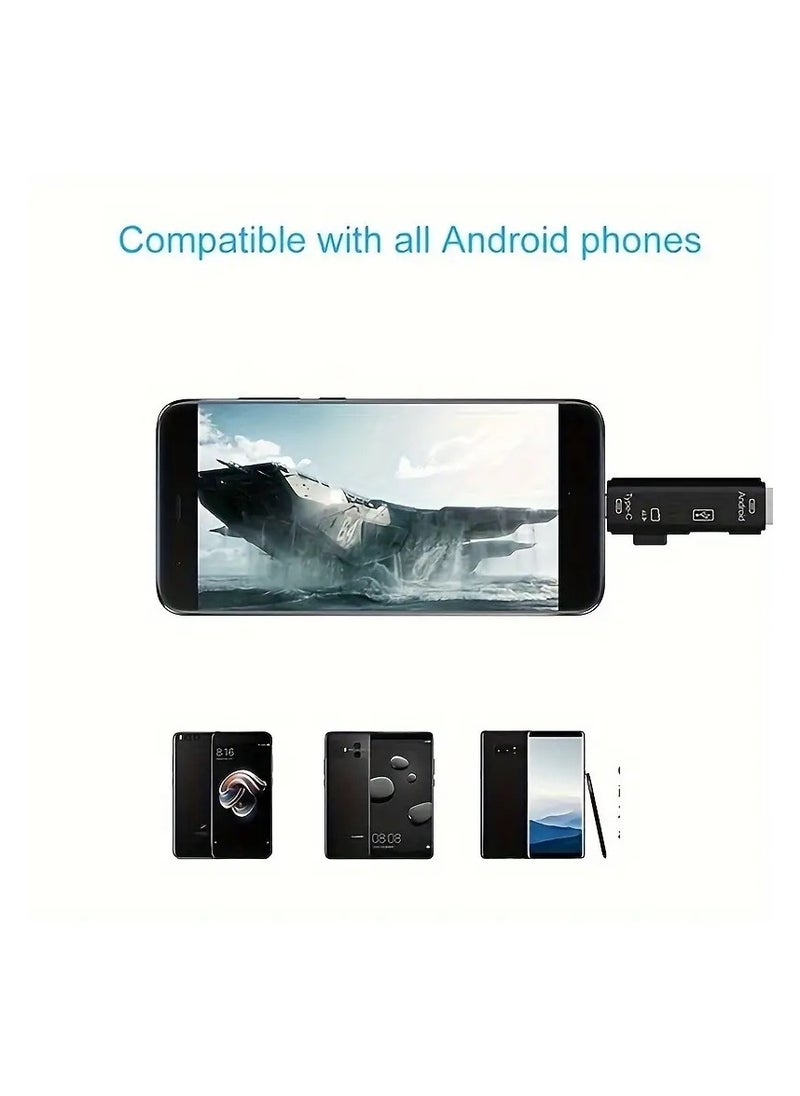 Home Clearance Sale Type-c Mobile Phone Five-in-one OTG Card Reader Micro For Android OTG Card Reader TF Card U Disk Expander  - Image 4