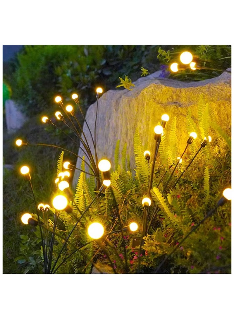 أضواء الحديقة الشمسية ترقية مشرق، جديد في الهواء الطلق مقاوم للماء 6 أضواء LED الشمسية المتمايلة أضواء اليراع أضواء الديكور في الهواء الطلق ديكور الحديقة، أضواء الشمسية للفناء، مسار 2 حزمة - Image 2