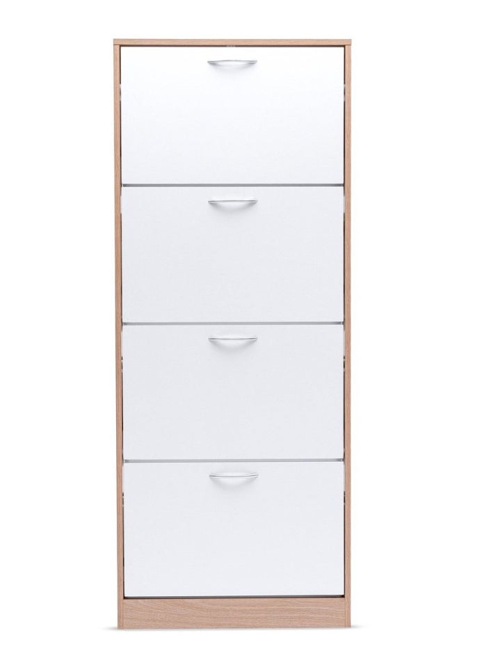 WHITMOR SHOE RACK 24 PAIRS WITH 4 DRAWER - WHITE & NATURAL - pzsku/Z00941E4F50F2DD442D21Z/45/_/1717473882/c730f9c6-f563-42e3-86aa-6dbfd7edd0d7