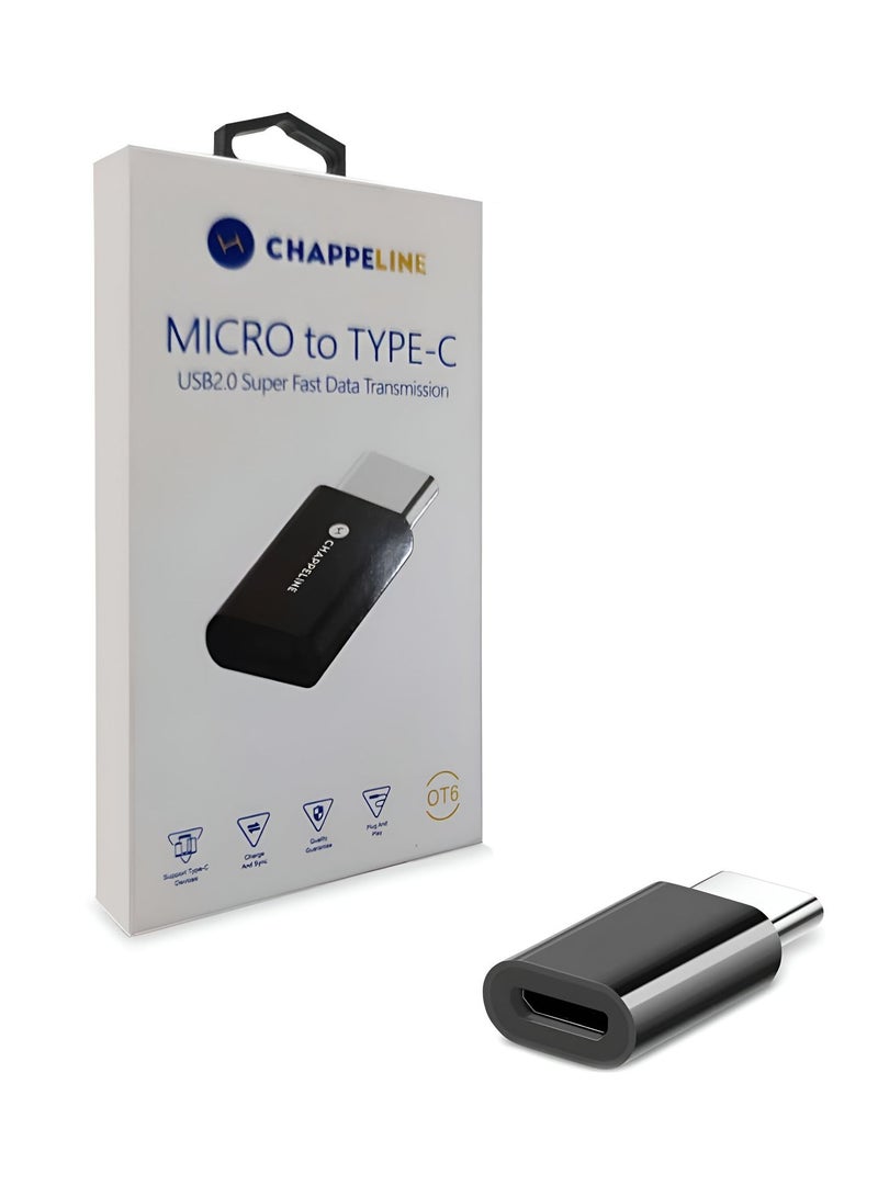 CHAPPELINE CHAPPELINE OT6 Micro to Type-C Super Fast Date Transmission - Black 