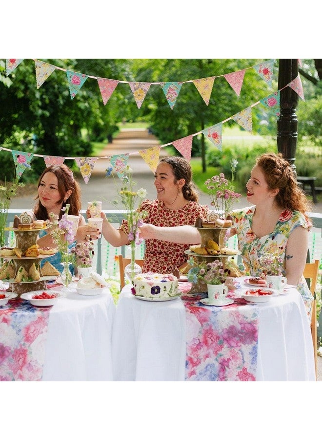 Talking Tables Floral Afternoon Tea Party Decorations for 16 Guests Disposable Tableware Set Pretty Paper Plates Napkins, Teacups, Bunting Tablecloth for Birthday, Mother's Day, Baby Shower, Made by Talking Tables - Image 2