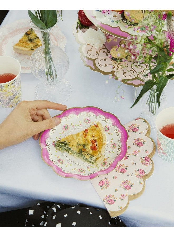 Talking Tables Floral Afternoon Tea Party Decorations for 16 Guests Disposable Tableware Set Pretty Paper Plates Napkins, Teacups, Bunting Tablecloth for Birthday, Mother's Day, Baby Shower, Made by Talking Tables - Image 4