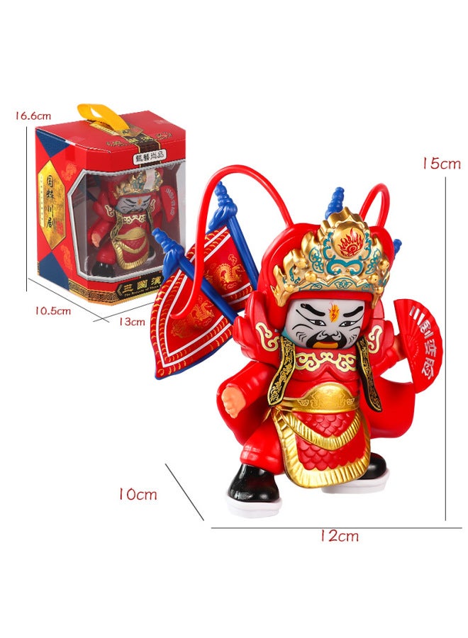 Tiktok Sichuan Opera Face-changing Doll Facial Makeup Special Decoration Doll Face-changing Tourist Souvenir Gift Direct Supply-Color:1319 Romance Of The Three Kingdoms ]-Height:16cm - Image 1