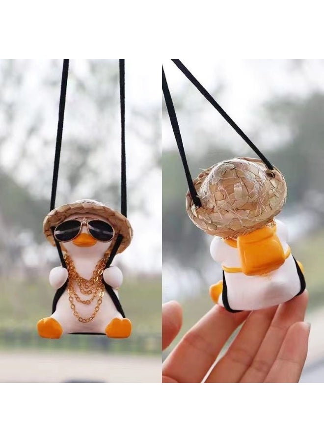 Miamia 1pc Duck Design Car Hanging Ornament  Cute Car Decoration Cool Car Accessories - Image 2