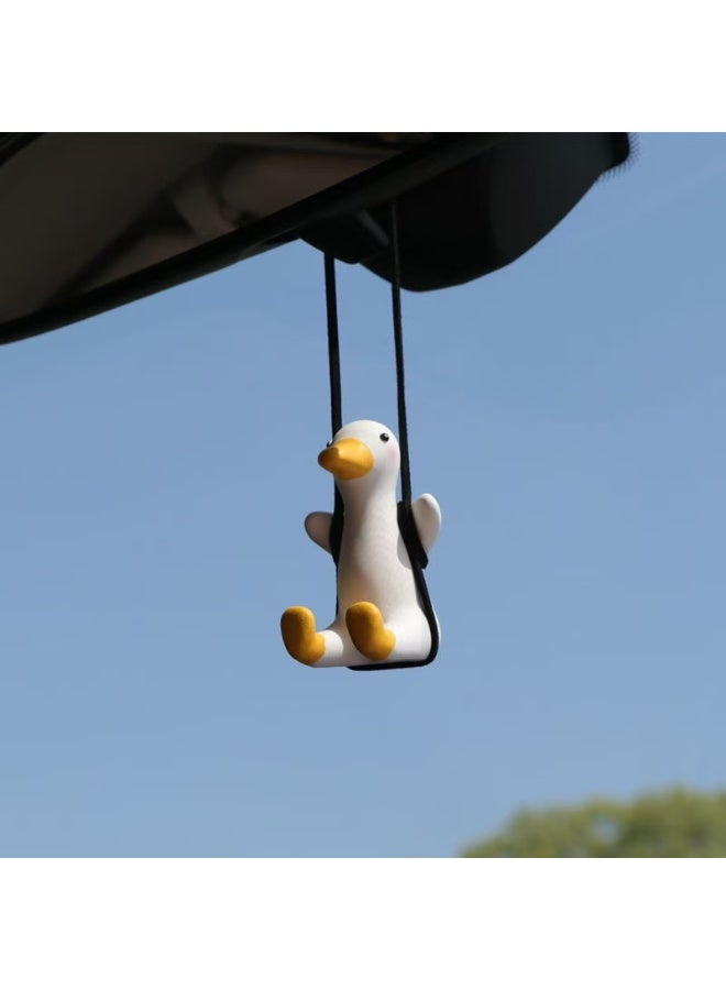 Miamia 1pc Duck Design Car Hanging Ornament  Cute Car Decoration Cool Car Accessories - Image 4