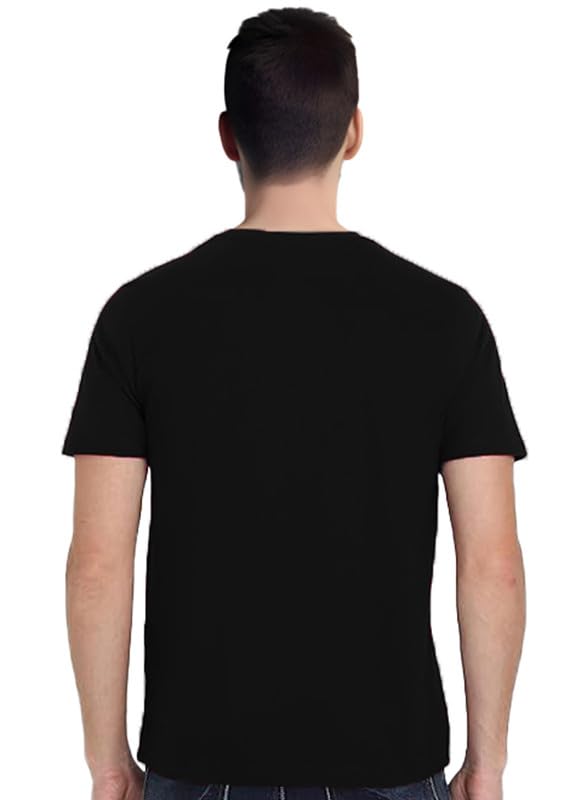 INDISSH Size Printed T-Shirt 100% Cotton Half Sleeve Unisex - RNM-STRU-BLK-M - Image 3