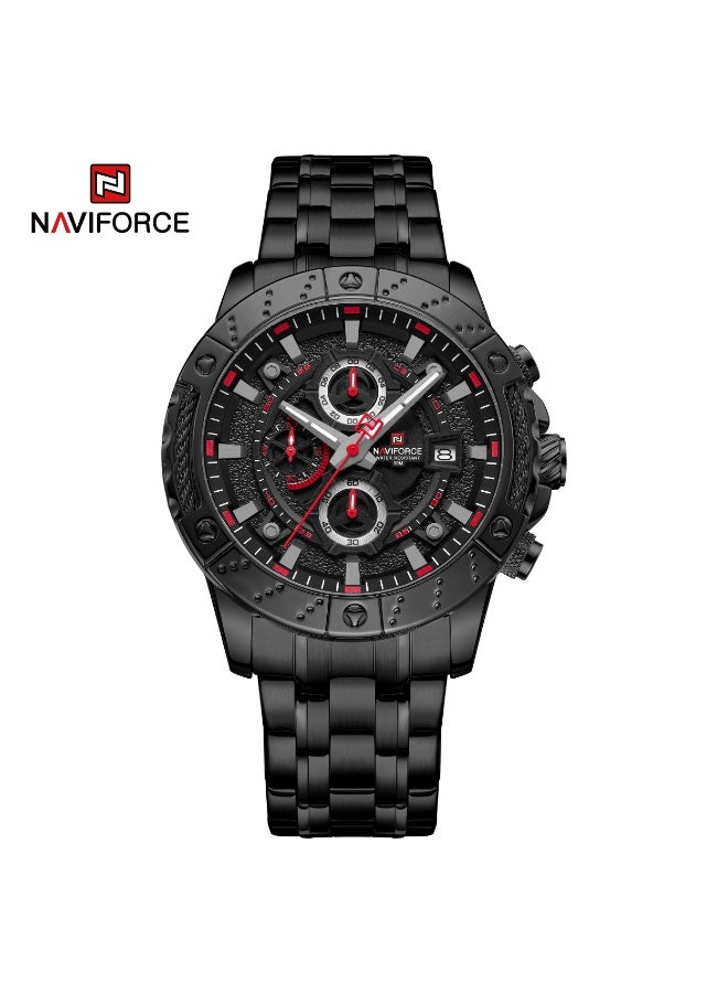 نافيفورس ساعة نافيفورس NF9227 B/R/B بتصميم ميكانيكي مجوف، ساعة يد رجالية عصرية مقاومة للماء ومضيئة، هدية مثالية - Image 1