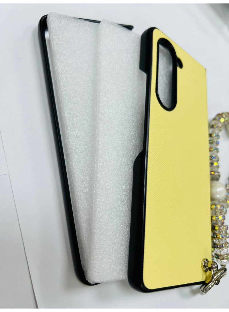vesus Compatible with  Fold5 , Leather Silm Premium Business Protective Cover Case YELLOW - Image 2
