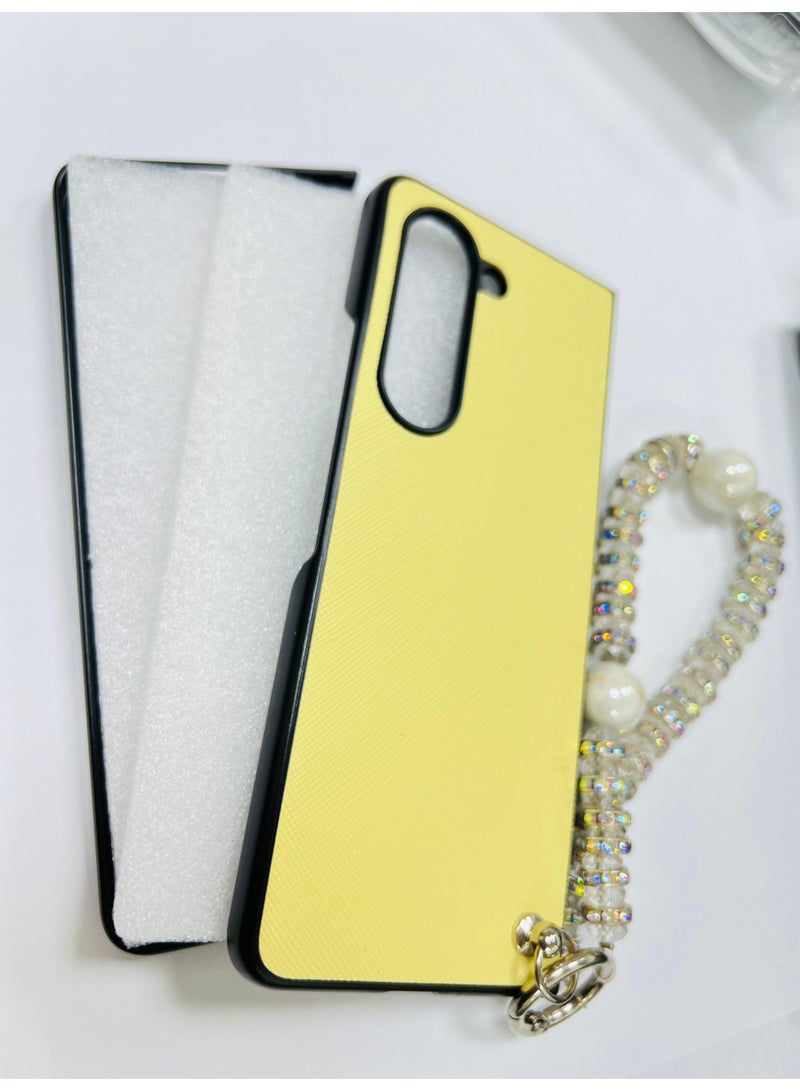 vesus Compatible with  Fold5 , Leather Silm Premium Business Protective Cover Case YELLOW - Image 1