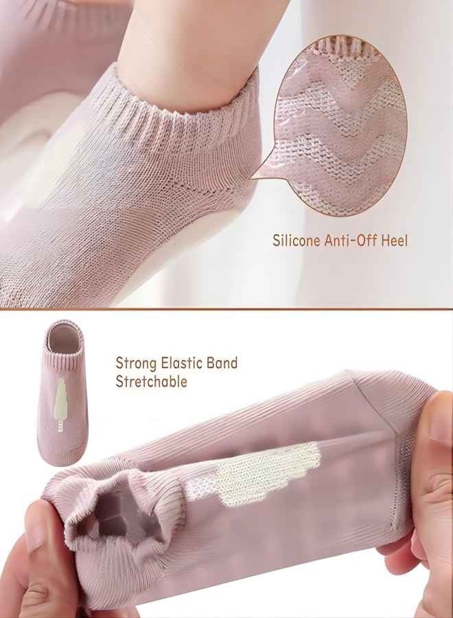 iMissiu Toddler Baby Non Slip Socks, 5 Pairs Anti Slip Cozy Kids Socks With Non Skid Grips for 1-3 years old Toddler Little Kids - Image 5