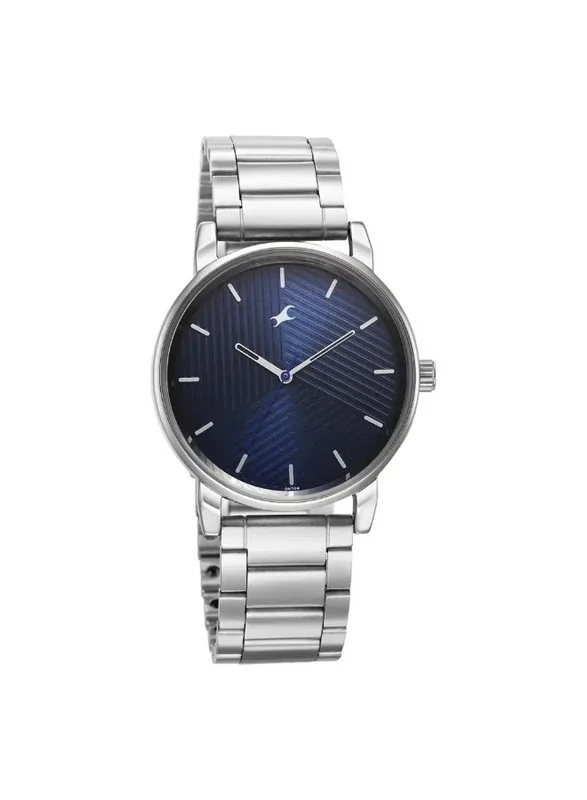 فاستراك Fastrack Stunners Quartz Analog Blue Dial Watch for Guys With Silver Colour Metal Strap