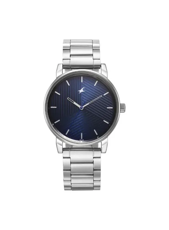 فاستراك Fastrack Stunners Quartz Analog Blue Dial Watch for Guys With Silver Colour Metal Strap
