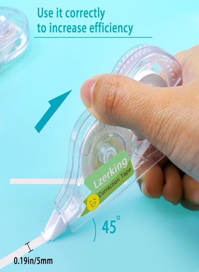 Lzerking Correct Correction Tape,White,32-Count,Transparent Dispenser Shows How Much Tape is Remaining - Image 5
