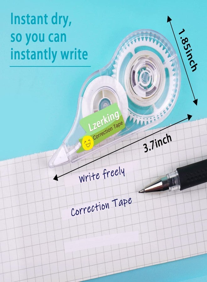 Lzerking Correct Correction Tape,White,32-Count,Transparent Dispenser Shows How Much Tape is Remaining - Image 3