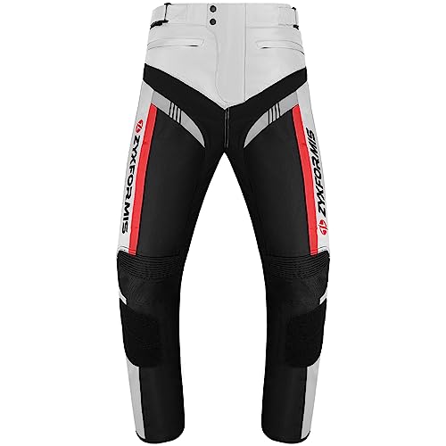 Zyxformis Motorcycle Pants for Men, Waterproof Windproof Motorbike Riding Gear Pants with Removable Armor for All Season Gray - Image 2
