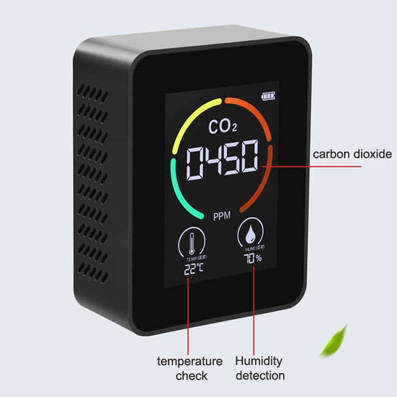 Indoor Portable CO2 Detector Multifunctional Thermohygrometer Home Digital Air Detector Intelligent Air Quality Analyzer Household Air Pollution Monitor - Image 3