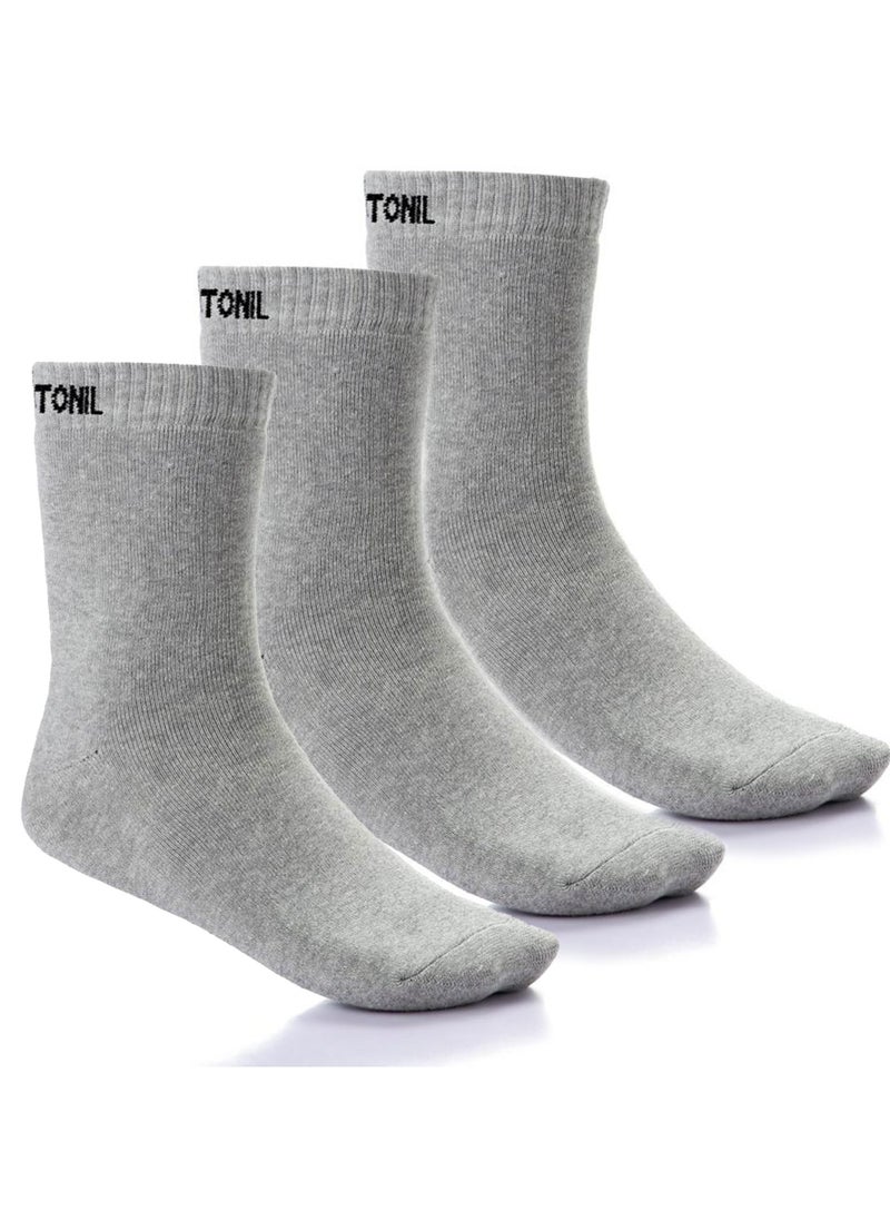 COTTONIL Pack of 3 Cotton Half Towel Sport Socks for Men  - Image 1