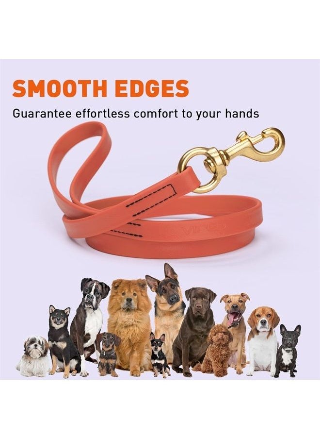 Viper Biothane K9 Working Dog Leash Waterproof Lead for Tracking Training Schutzhund Odor-Proof Long Line with Solid Brass Snap for Puppy Medium and Large Dogs 6ft, Coral  - Image 5