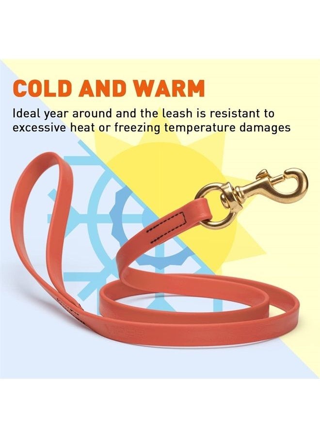 Viper Biothane K9 Working Dog Leash Waterproof Lead for Tracking Training Schutzhund Odor-Proof Long Line with Solid Brass Snap for Puppy Medium and Large Dogs 6ft, Coral  - Image 4