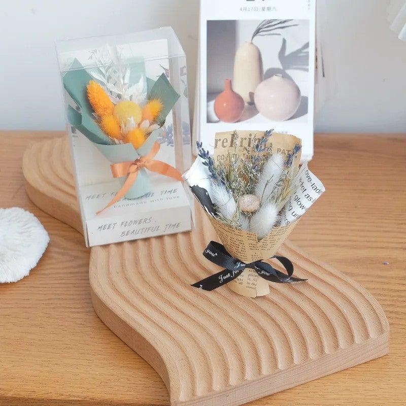 Bluejw TC Real Natural Dried Flower Bouquet – Mini Boho Dry Flower & Dried Plants Car Perfume with Air Vent Clip for Long-Lasting Fragrance & Stylish Decoration - Image 1