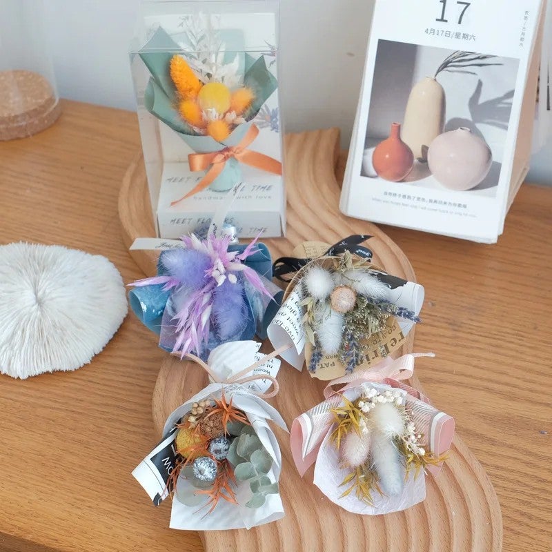 Bluejw TC Real Natural Dried Flower Bouquet – Mini Boho Dry Flower & Dried Plants Car Perfume with Air Vent Clip for Long-Lasting Fragrance & Stylish Decoration - Image 3