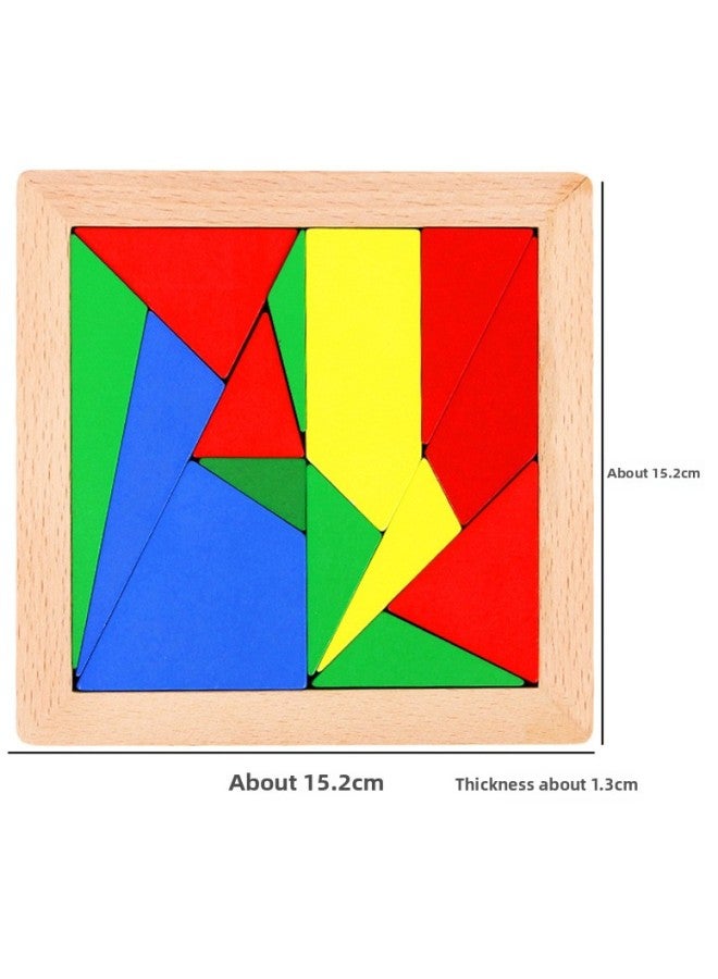 Yizhi Development Wooden Puzzle Tray Toy Digital Tray Huarong Road Three Kingdoms Adult Children Wholesale-Color:Fourteen Goggles 15.2cm  - Image 1